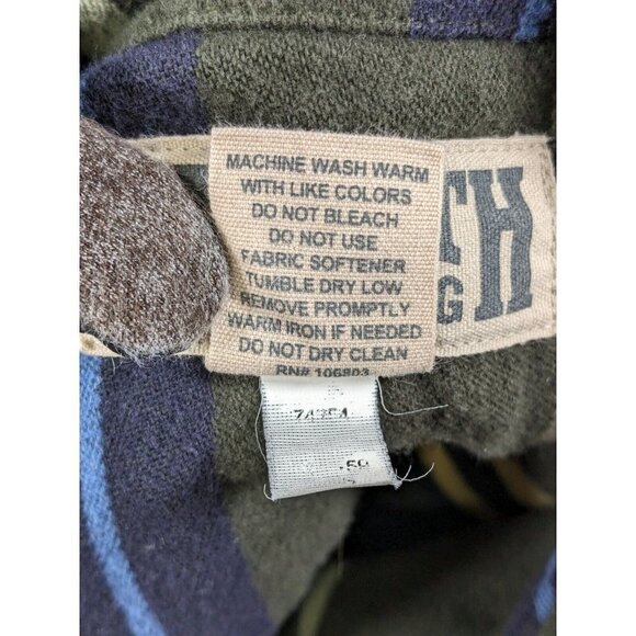 Duluth Trading Shirt Mens Medium Burlyweight Chamois Flannel Long Sleeve Button - Picture 4 of 13